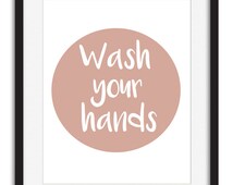 Popular items for wash your hands sign on Etsy