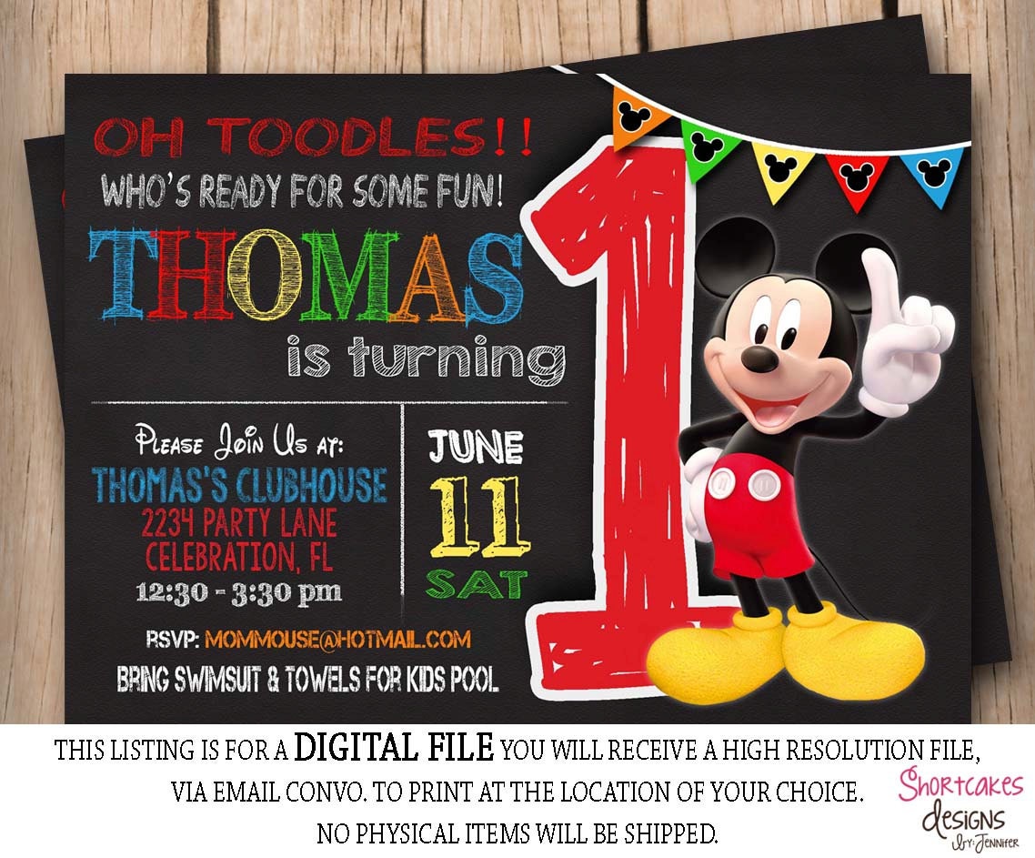 Mickey Mouse Background For Invitations 7