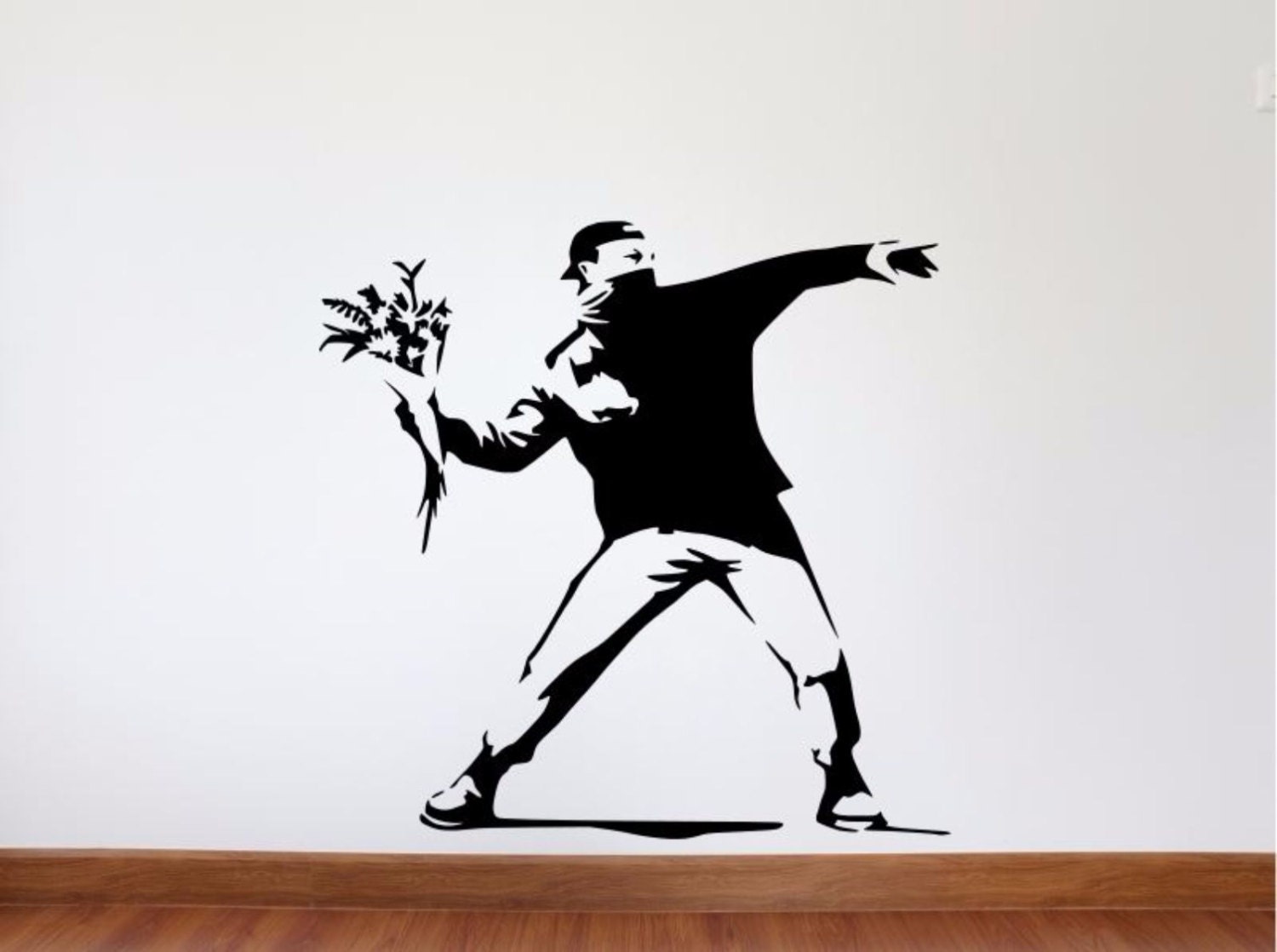 Banksy Wall Decal Molotov Guy Inspired Removable Wall Decal