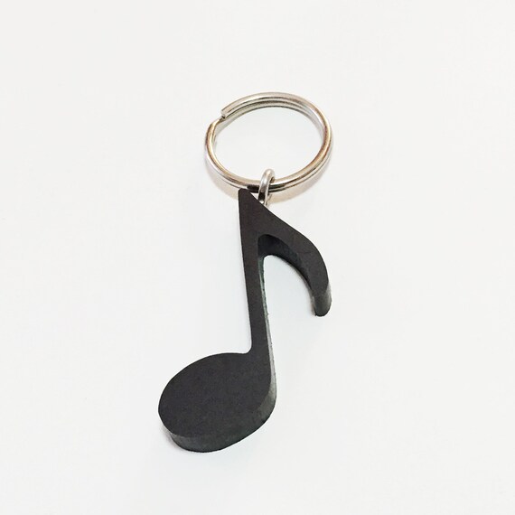 Musical Note Keychain Eco Friendly by WhiteSummerCreations