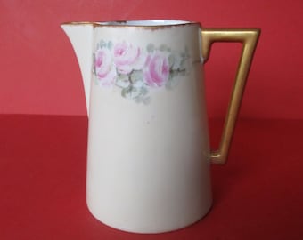Antique Holwein Porcelain Hand-Painted Pitcher