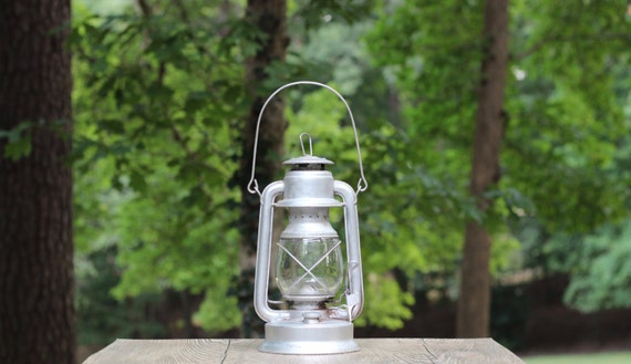 Vintage Wards Standard Silver Lantern / Silver by theretrobeehive