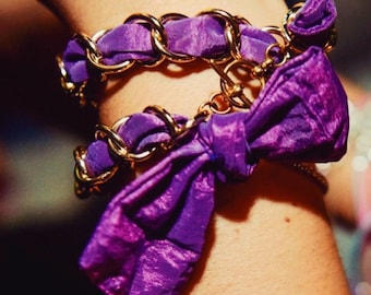 Purple silk bracelet Bludiletta