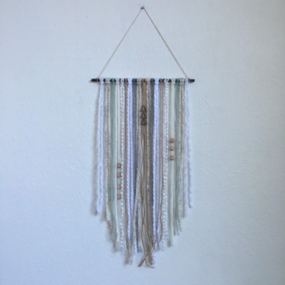 arrow wall hanging triangle design white ivory by theeasterdays