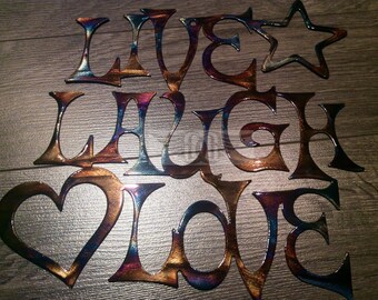 Thank You Gift Heated Steel Live Laugh Love Wall Art