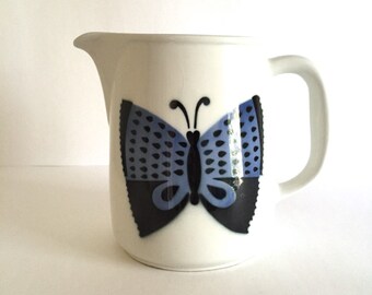 Large Arabia Finland Butterfly Pitcher Designed by Kaj Franck