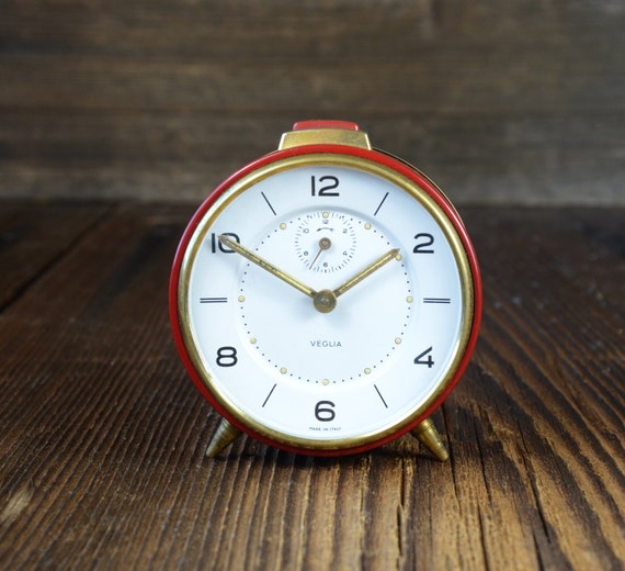 Vintage Italian Alarm Clock Veglia Working vintage alarm clock
