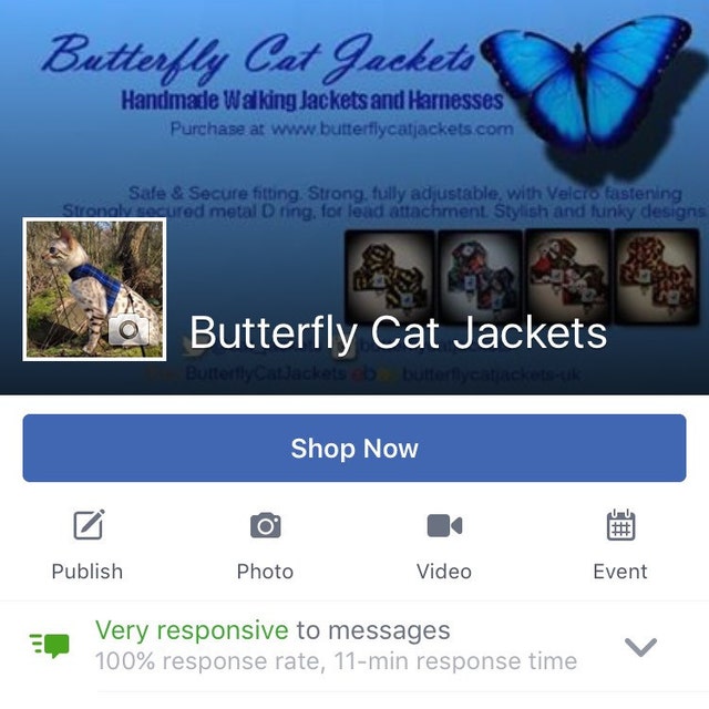 Butterfly Cat Jackets Walking Harness by ButterflyCatJackets