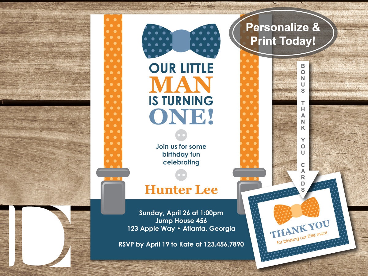 Bow Tie Invitation Template 9