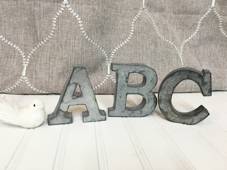 Metal Letters/Wall Decor/Galvanized Metal by TheShabbyStore