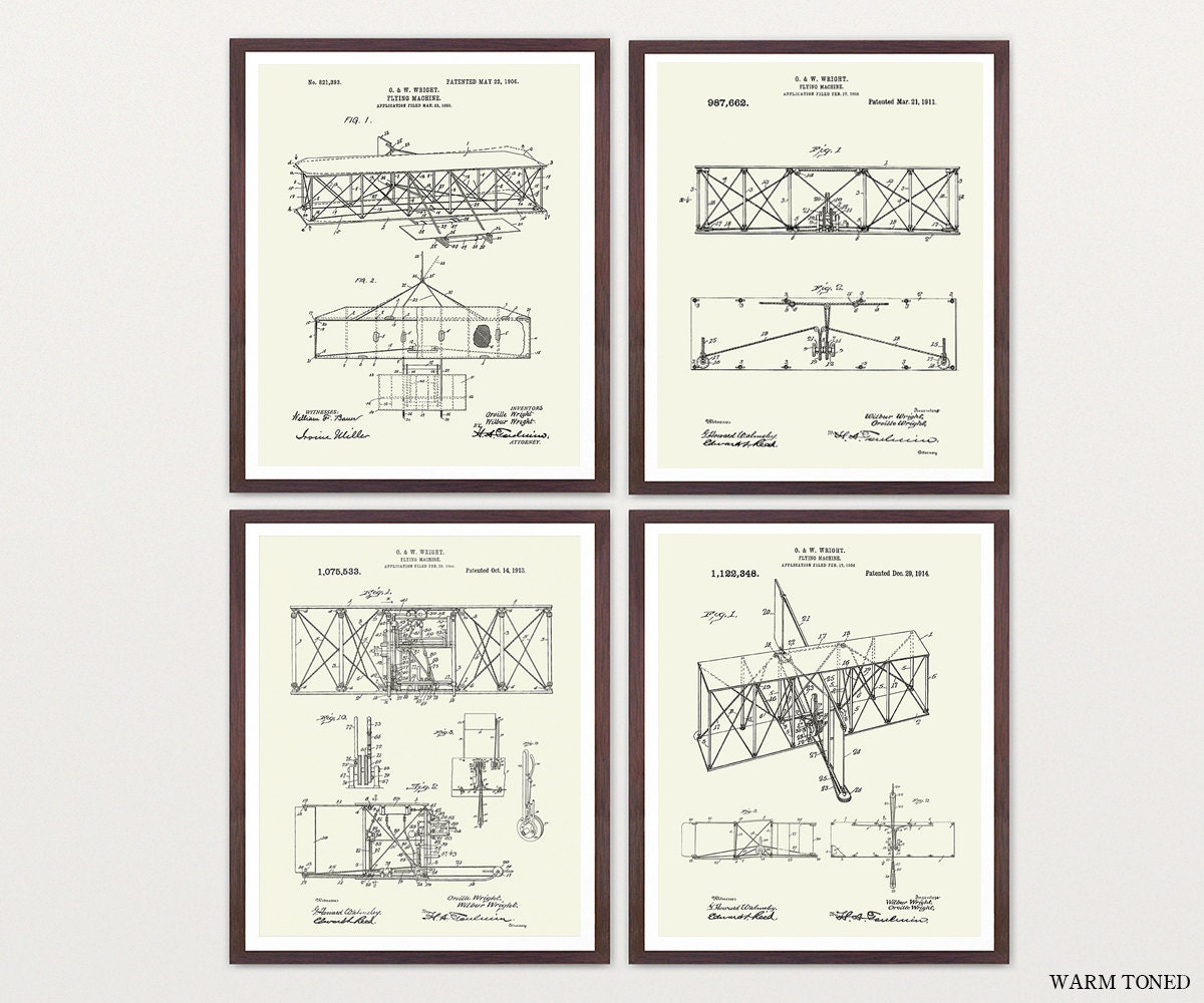 Wright Brothers Patent Art Wright Brothers Poster Airplane