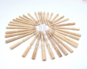 Miniature 1:12 Scale wood carved unfinished spindles for doll house(34 branches)