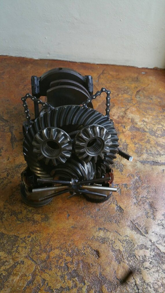 Automotive Sculpture Art Piston Gears Camshaft by HutchsWelding