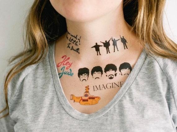 Beatles Pack Temporary Tattoos SmashTat