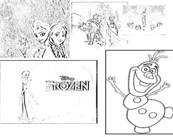 Frozen colouring | Etsy
