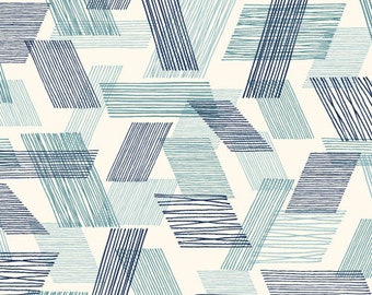 Fabric - Cloud 9 - Threads Warp And Weft Teal - Double gauze fabric