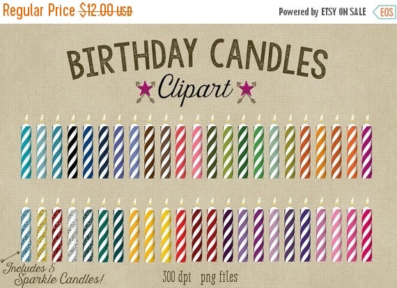 70% CLEARANCE THRU 10/15 Birthday Candles Clipart, Commercial Use Graphics, 300 dpi png, candles, birthday, sparkle clipart, 3d model, candl