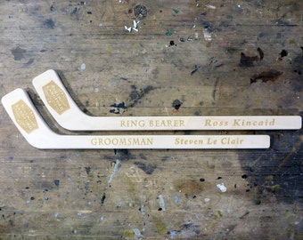 Personalized Mini Hockey Stick, Groomsman Gifts, Best Man Gift, Ring Bearer Gift, Hockey Gift, Coaches Gift, Teachers Gift