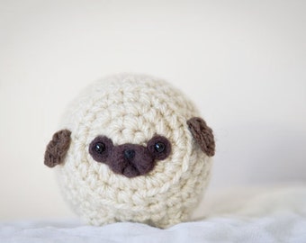 Mystery Pug -Cute Amigurumi Kawaii Crochet Pug