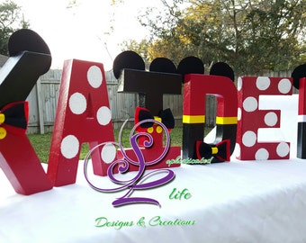 Mickey Mouse birthday party "inspired" letters