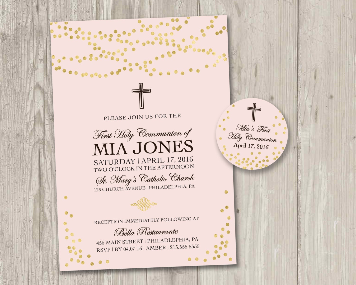 Free Printable First Holy Communion Invitations 4