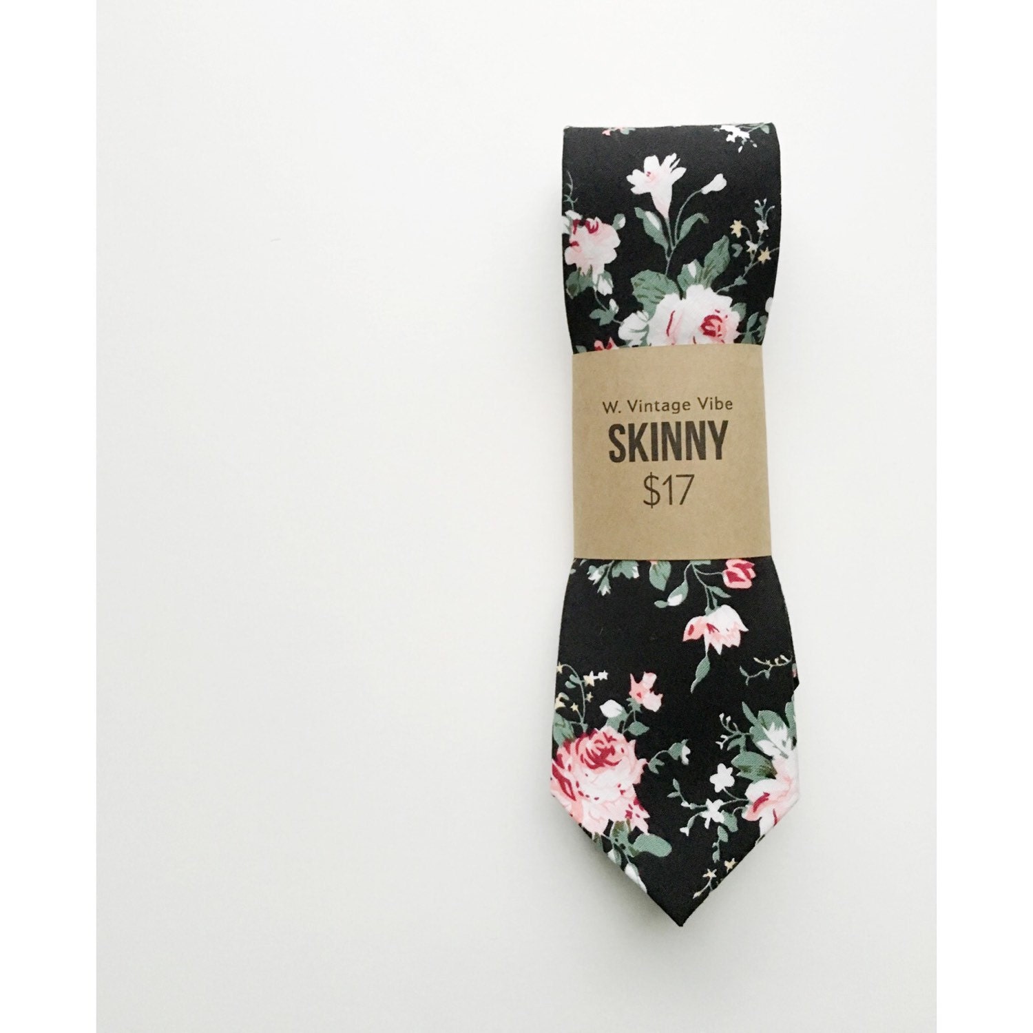 Floral Skinny TieFloral Tie Retro Tie Casual Men's