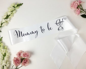 Mommy To Be Sash mother baby gender reveal