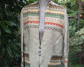 Handmade Gripstads Veverti Designer Norwegian Wool Jacket made in Norway-size M