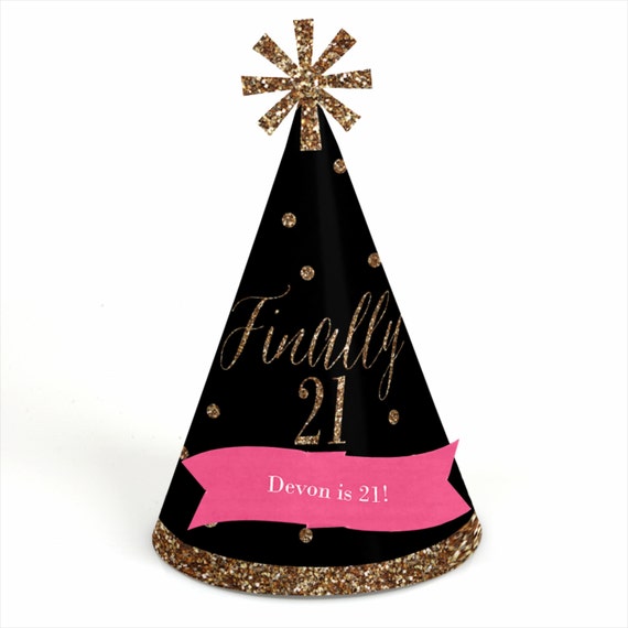 Finally 21 Girl 21st Birthday Party Hats by BigDotOfHappiness