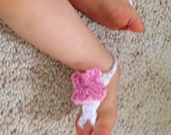 Baby footless sandals, baby sandals ,crochet footless sandals, baby shower gift, footless sandals, Crocheted baby sandals