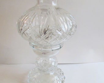 Glass Oil Candle Lamp 11'' tall
