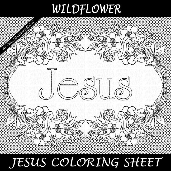 Download Jesus Coloring Sheet Christian Adult Coloring Page