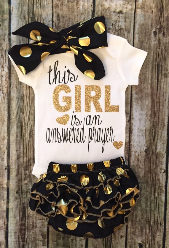 Baby Girl Onesie Answered Prayer Onesie God by BellaPiccoli