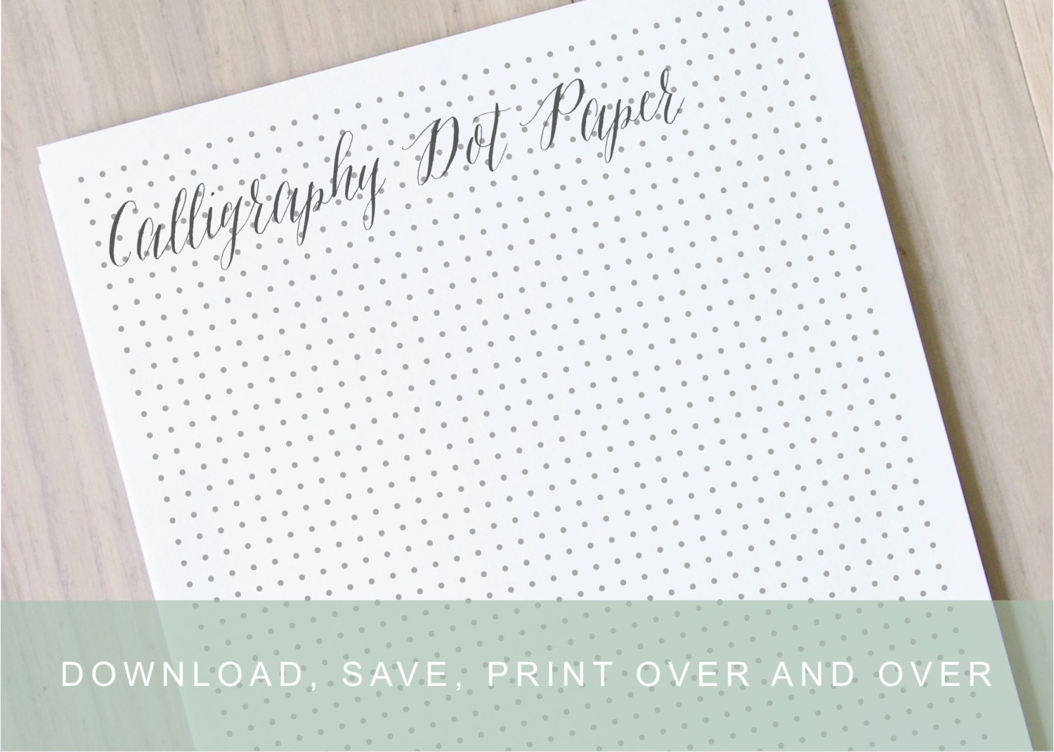 Light Gray Dot Paper Printable Calligraphy Practice By