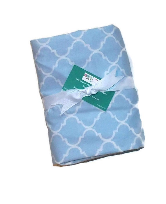 Baby Crib Sheet Blue Geometric print Crib by DarlenesNeedlesnPins