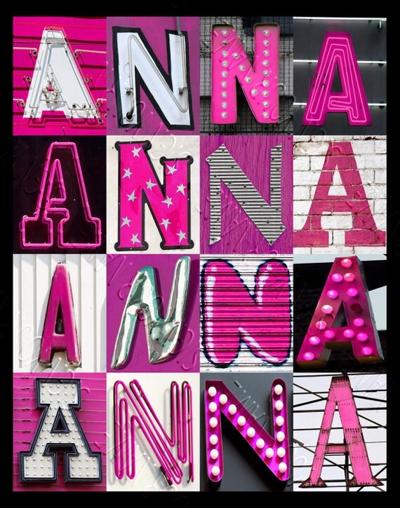 personalized-poster-featuring-anna-in-photos-of-pink-letters