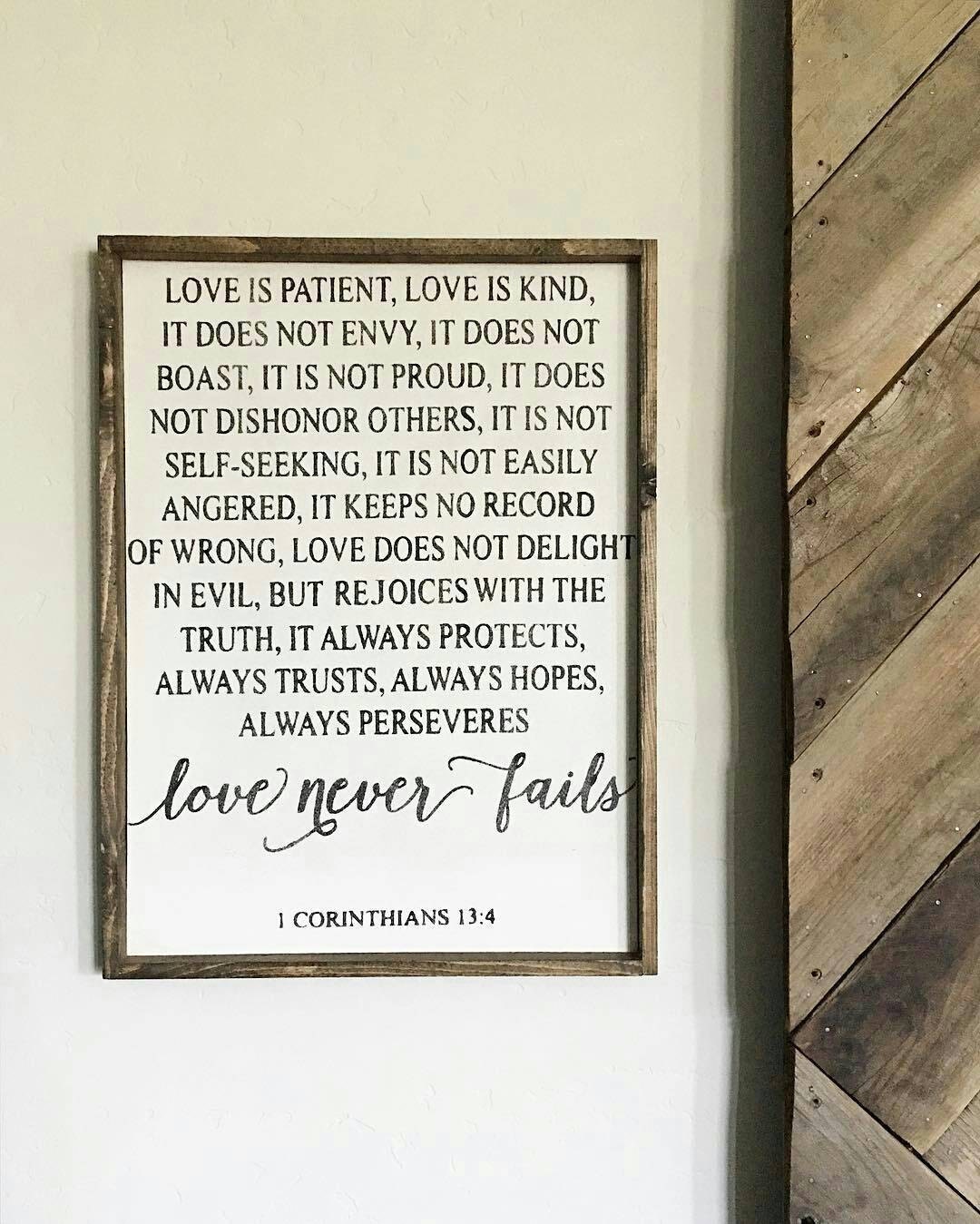 Love is Patient Love is Kind. Corinthians Verse. Wedding