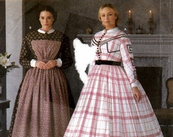 Simplicity 7212 Civil War Fashion Historian Dress 2002 SZ14-20 UNCUT