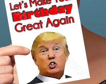 Happy Birthday Card | Donald Trump | 30Th Birthday Card Boyfriend Gift Birthday Card Greeting Cards 40Th Birthday Card Funny Birthday Card