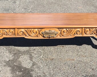 Vintage Ornate Wood Coffee Table