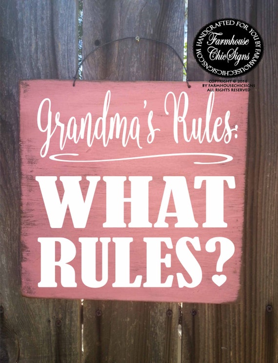 grandma sign, grandma gift, gift for grandma, grandma rules, grandma house rules, grandma Christmas gift, grandma birthday gift
