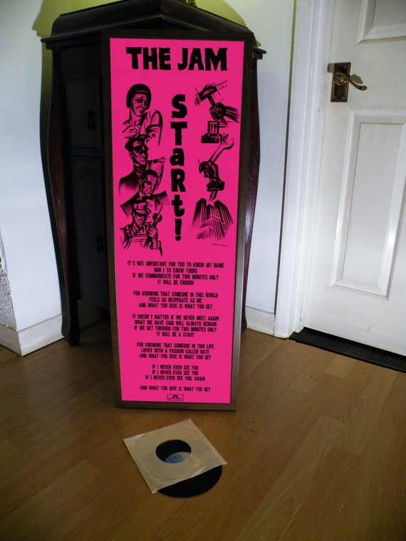 THE JAM START promo poster lyric sheetanarchysex