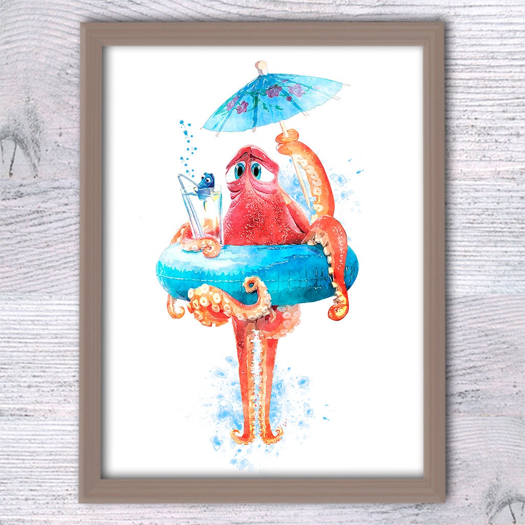 Dory Finding Nemo Hank and Dory Poster Funny nursery print