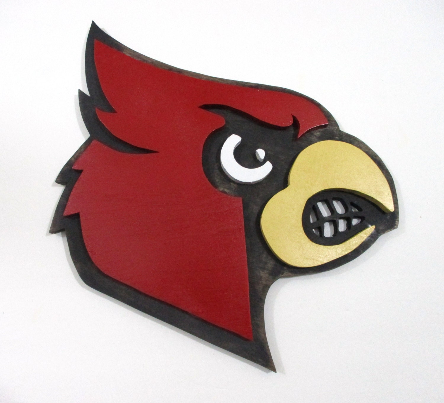 University of Louisville Cardinals Rustic 3D Wood Logo Wall