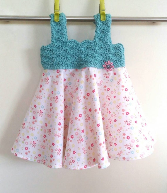 Baby girl size 00 Crochet bodice dress