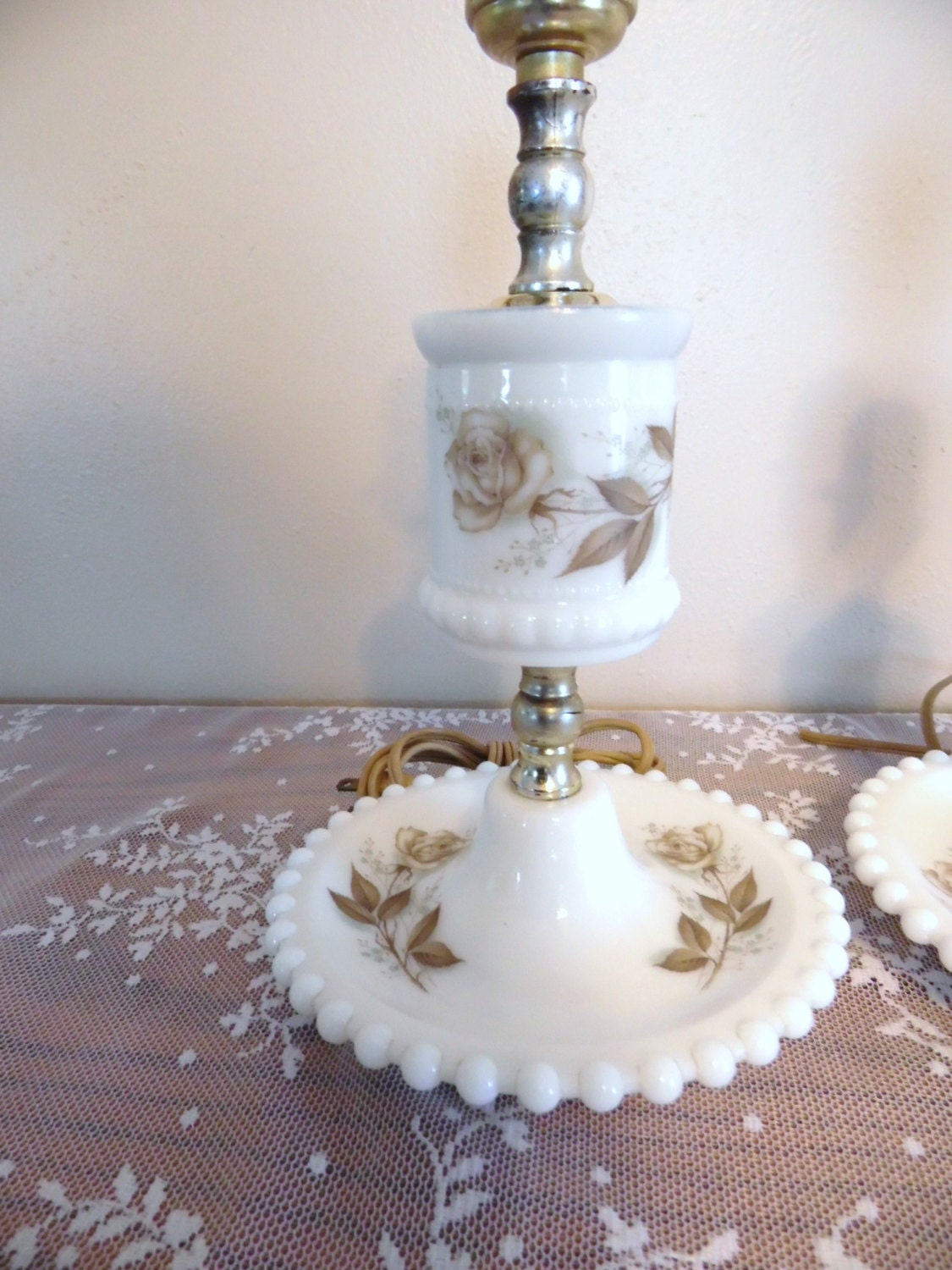 Antique Table Lamps Set of Two 2 Bedroom Lamps Nightstand