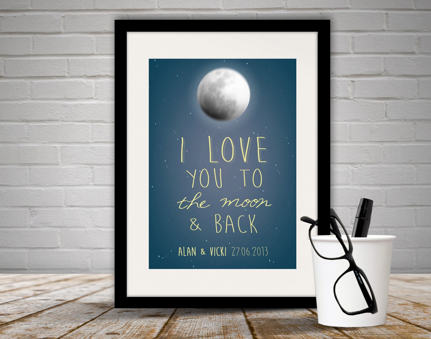 Personalised 'I Love You to the Moon and Back' Print
