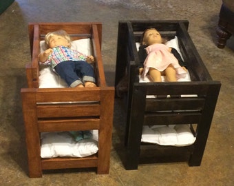 2 Bunk Beds that fit American dolls and other brands up to 18" Mattresses NOT included. Message me for price if you want mattresses.