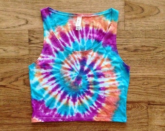 Tie Dye Crop Top - Handmade - Michigan made - Sizes XS/S and M/L - Festival Fashion - Hippie