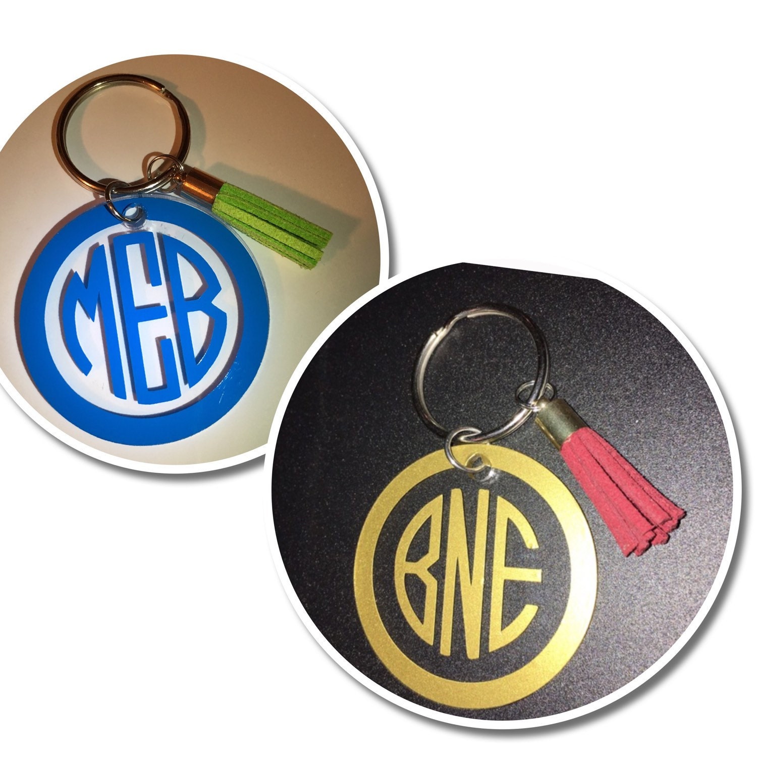 Custom Vinyl Keychain by monogramdecalqueen on Etsy